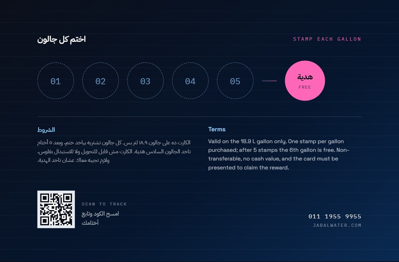 Jabal Water loyalty gallon